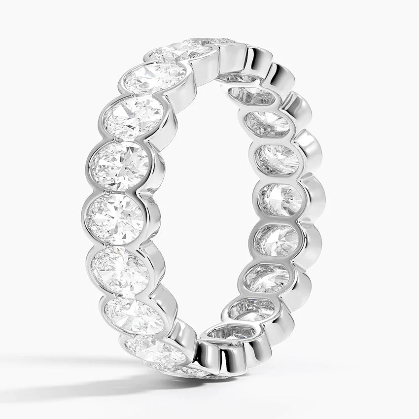 Tam Tur 3,00 Karat Oval Kesim Laboratuvar Pırlanta Yüzük 18K - Bold Diamonds
