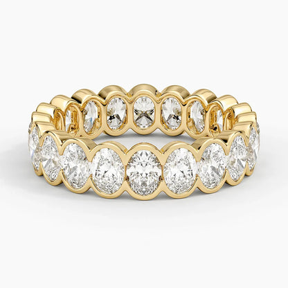 Tam Tur 3,00 Karat Oval Kesim Laboratuvar Pırlanta Yüzük 18K - Bold Diamonds