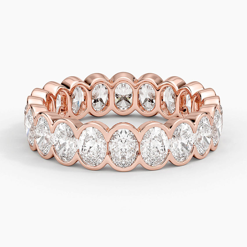 Tam Tur 3,00 Karat Oval Kesim Laboratuvar Pırlanta Yüzük 18K - Bold Diamonds