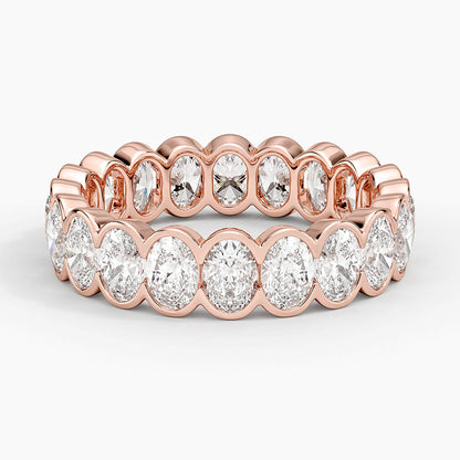 Tam Tur 3,00 Karat Oval Kesim Laboratuvar Pırlanta Yüzük 18K - Bold Diamonds