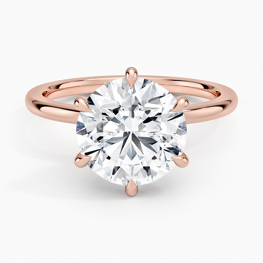 Altı Tırnak 3.15 Karat Hidden Halo Tasarım Tektaş Laboratuvar Pırlanta Yüzük - Delora - Bold Diamonds