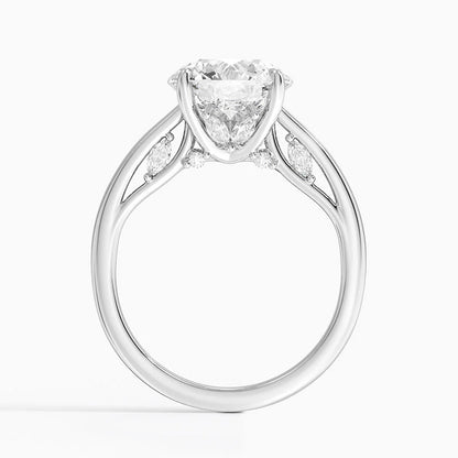 3.30  Hidden Halo Tasarım Tektaş Laboratuvar Pırlanta Yüzük - Dalara