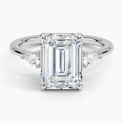 1.60 Carat Princess Halo Design Solitaire Lab Diamond Ring 18K - Florina 