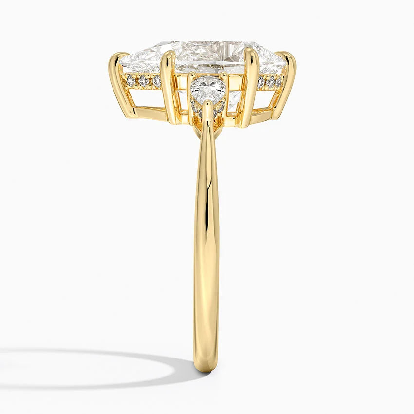 1.60 Carat Princess Halo Design Solitaire Lab Diamond Ring 18K - Florina 