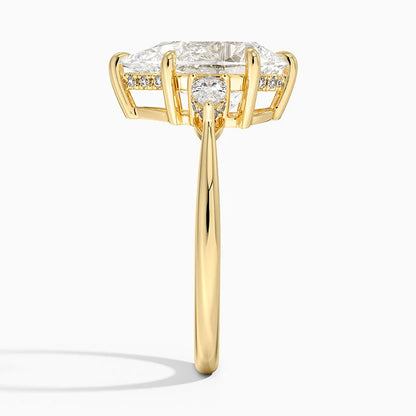1.60 Carat Princess Halo Design Solitaire Lab Diamond Ring 18K - Florina 