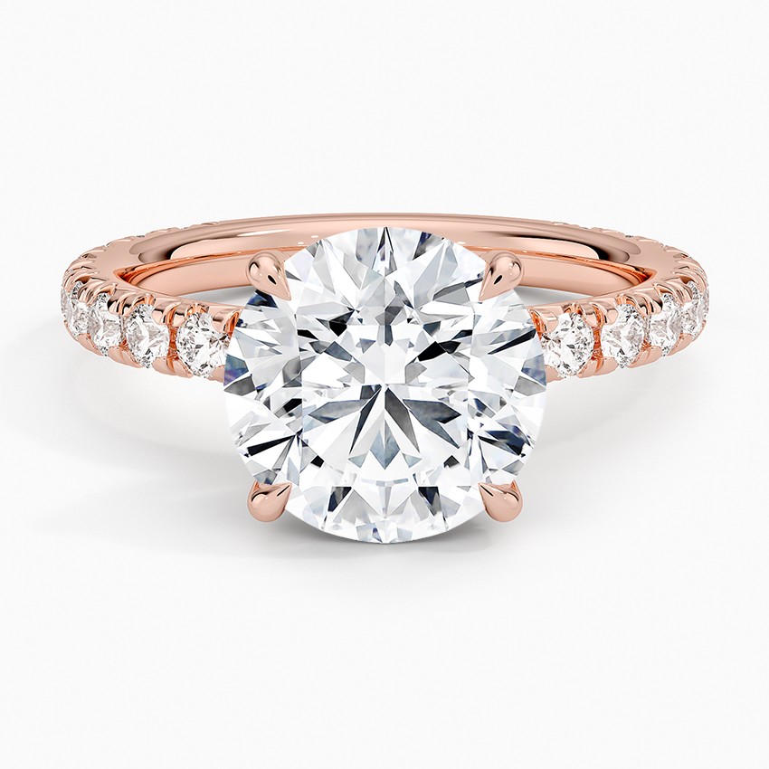 3.75 Karat Hidden Halo Tasarım Tektaş Laboratuvar Pırlanta Yüzük 18K  - Selora - Bold Diamonds