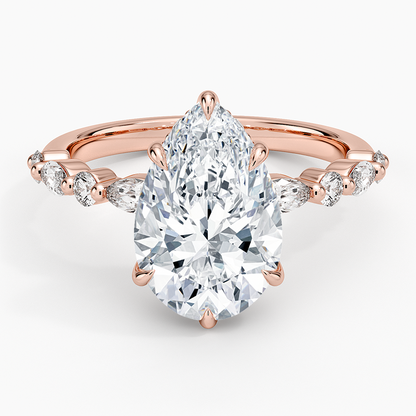 1.60 Carat Princess Halo Design Solitaire Lab Diamond Ring 18K - Florina 