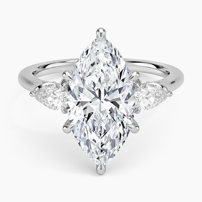 1.60 Carat Princess Halo Design Solitaire Lab Diamond Ring 18K - Florina 