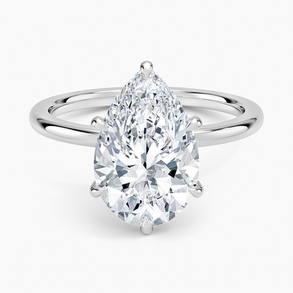 1.60 Carat Princess Halo Design Solitaire Lab Diamond Ring 18K - Florina 