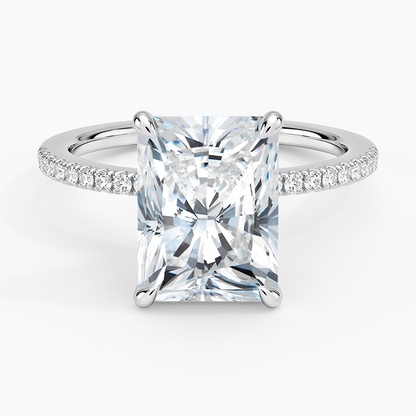 1.60 Carat Princess Halo Design Solitaire Lab Diamond Ring 18K - Florina 