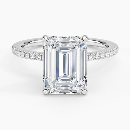 1.60 Carat Princess Halo Design Solitaire Lab Diamond Ring 18K - Florina 
