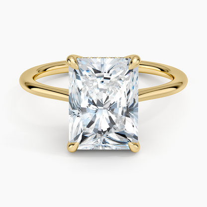 3.10 Radiant Kesim Hidden Halo Tasarım Tektaş Laboratuvar Pırlanta Yüzük - Tilora