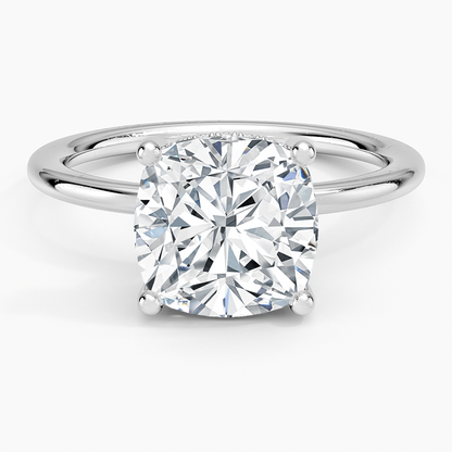 3.10 Cushion Kesim Hidden Halo Tasarım Tektaş Laboratuvar Pırlanta Yüzük - Melara