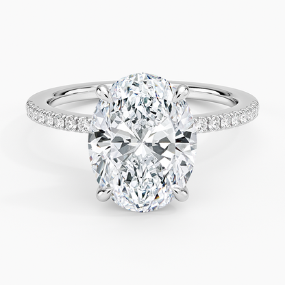1.60 Carat Princess Halo Design Solitaire Lab Diamond Ring 18K - Florina 
