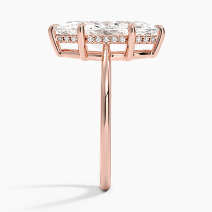 3.10 Marquise Kesim Hidden Halo Tasarım Tektaş Laboratuvar Pırlanta Yüzük - Tilora