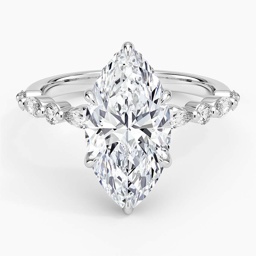 1.60 Carat Princess Halo Design Solitaire Lab Diamond Ring 18K - Florina 