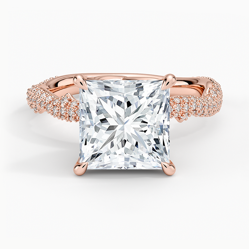 3.75 Prenses Kesim Hidden Halo Tasarım Tektaş Laboratuvar Pırlanta Yüzük - Filara