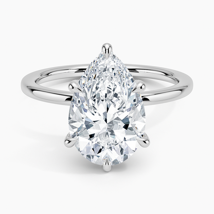 1.60 Carat Princess Halo Design Solitaire Lab Diamond Ring 18K - Florina 