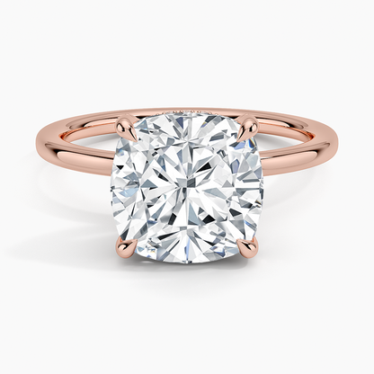 1.60 Carat Princess Halo Design Solitaire Lab Diamond Ring 18K - Florina 