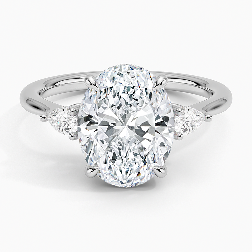 1.60 Carat Princess Halo Design Solitaire Lab Diamond Ring 18K - Florina 