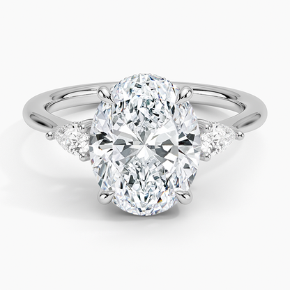 1.60 Carat Princess Halo Design Solitaire Lab Diamond Ring 18K - Florina 