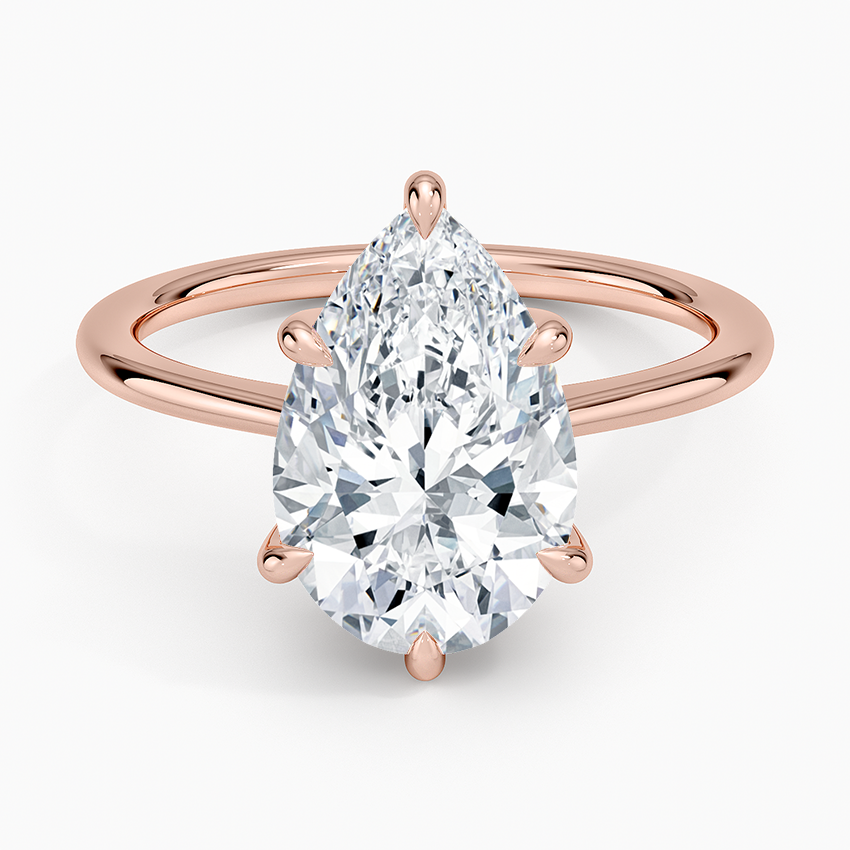 3.10 Damla Kesim Hidden Halo Tasarım Tektaş Laboratuvar Pırlanta Yüzük - Tilora