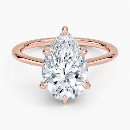 3.10 Damla Kesim Hidden Halo Tasarım Tektaş Laboratuvar Pırlanta Yüzük - Tilora