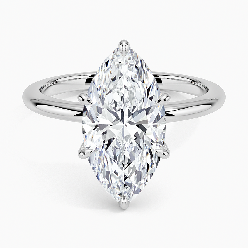 3.10 Karat Marquise Kesim Hidden Halo Tasarım Tektaş Laboratuvar Pırlanta Yüzük - Bern