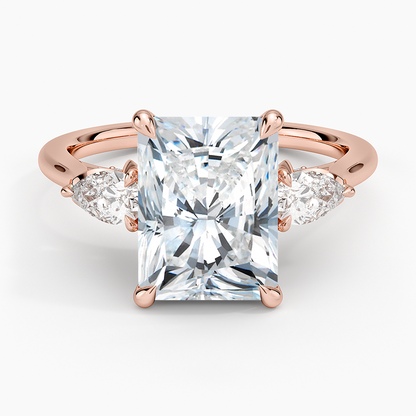 1.60 Carat Princess Halo Design Solitaire Lab Diamond Ring 18K - Florina 