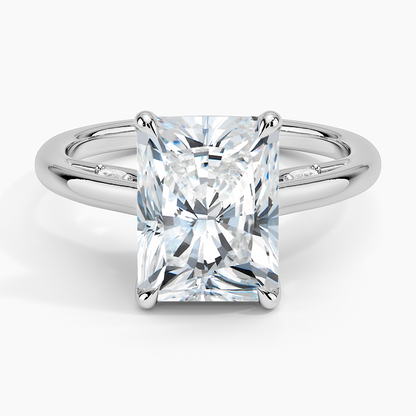 5.30 Radiant Kesim Hidden Halo Tasarım Tektaş Laboratuvar Pırlanta Yüzük - Dalara