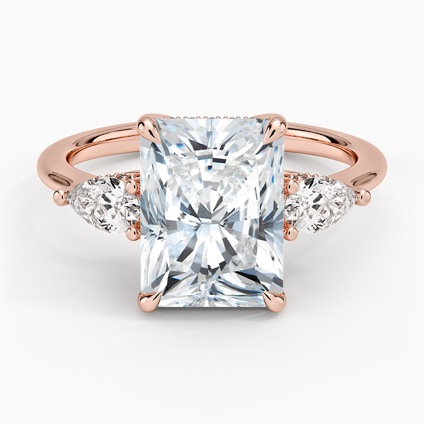 3.50 Radiant Kesim Hidden Halo Tasarım Tektaş Laboratuvar Pırlanta Yüzük - Nilora