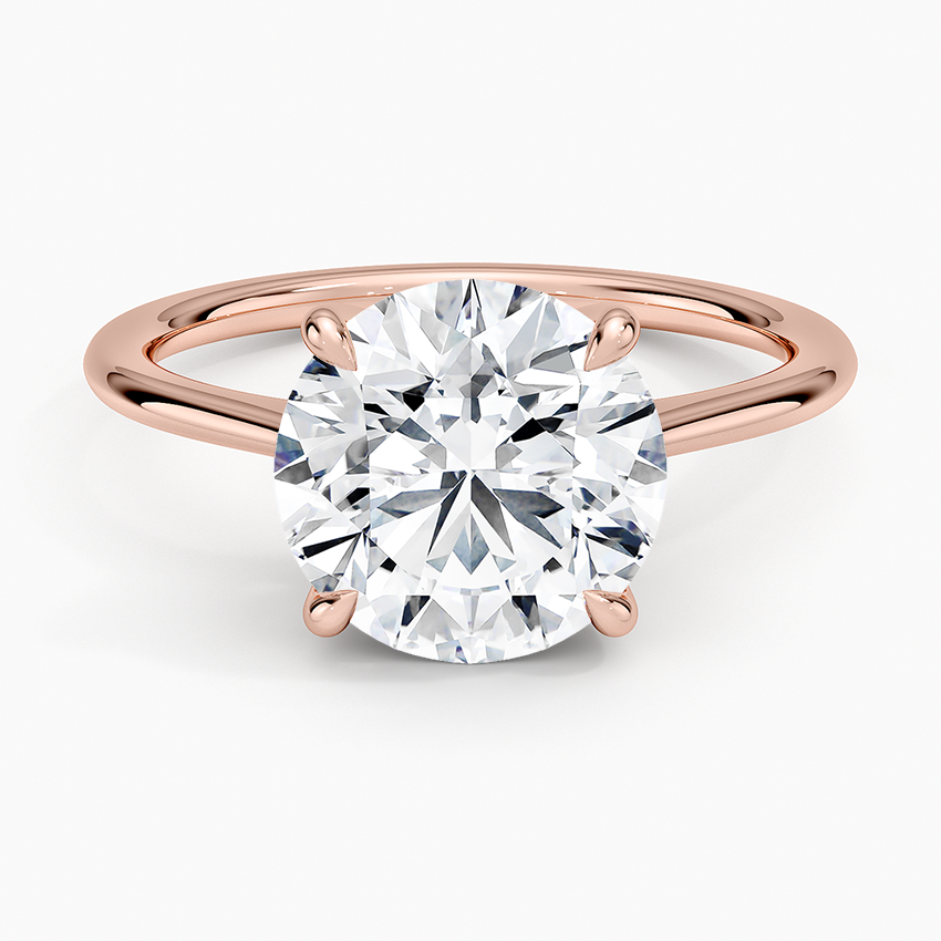3.10 Karat Yuvarlak Kesim Hidden Halo Tasarım Tektaş Laboratuvar Pırlanta Yüzük - Monaco - Bold Diamonds