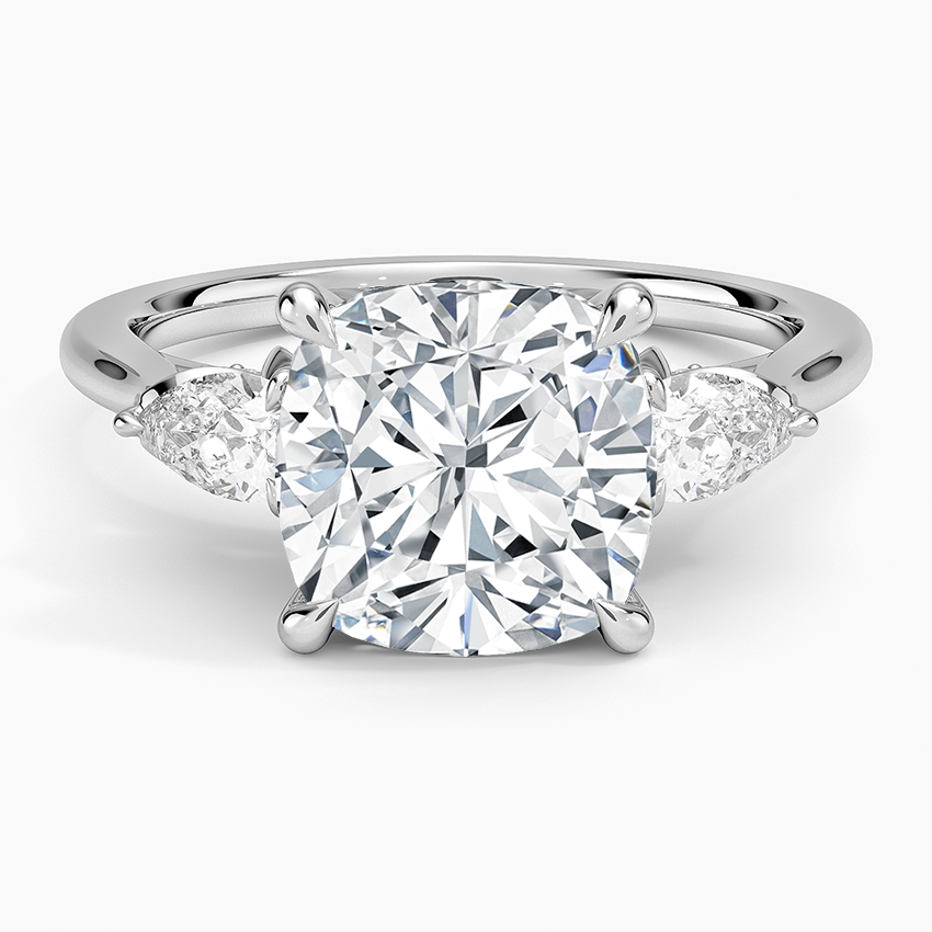 1.60 Carat Princess Halo Design Solitaire Lab Diamond Ring 18K - Florina 