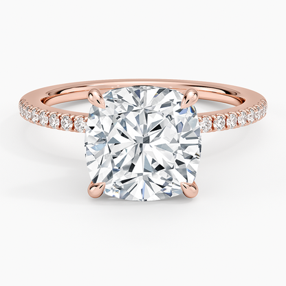 1.60 Carat Princess Halo Design Solitaire Lab Diamond Ring 18K - Florina 