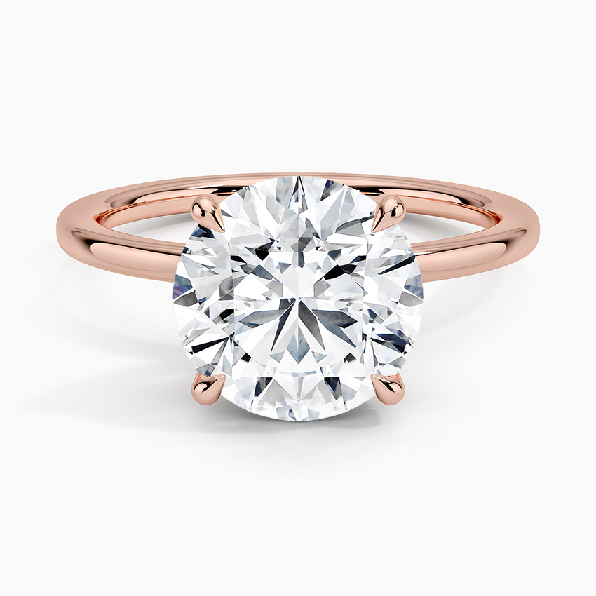 3.15 Karat Hidden Halo Tasarım Tektaş Laboratuvar Pırlanta Yüzük - Gilora - Bold Diamonds