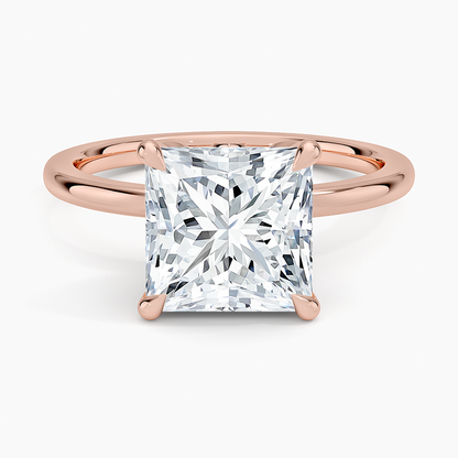 1.60 Carat Princess Halo Design Solitaire Lab Diamond Ring 18K - Florina 