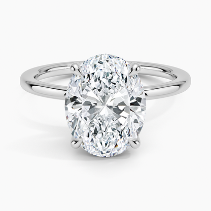 1.60 Carat Princess Halo Design Solitaire Lab Diamond Ring 18K - Florina 