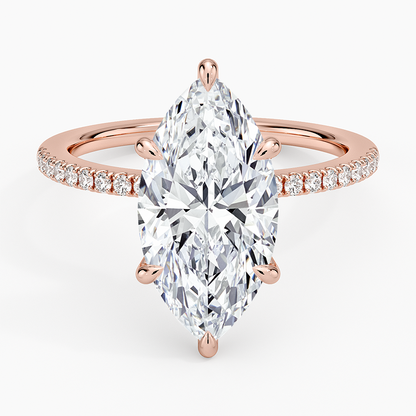 1.60 Carat Princess Halo Design Solitaire Lab Diamond Ring 18K - Florina 