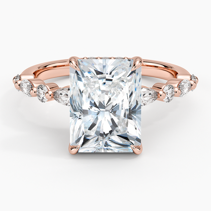 1.60 Carat Princess Halo Design Solitaire Lab Diamond Ring 18K - Florina 