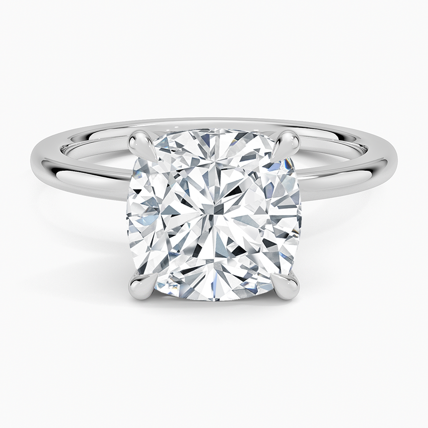 3.15 Karat Cushion Kesim Hidden Halo Tasarım Tektaş Laboratuvar Pırlanta Yüzük - Delora - Bold Diamonds
