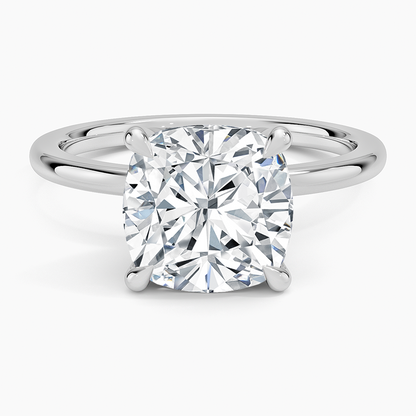 1.60 Carat Princess Halo Design Solitaire Lab Diamond Ring 18K - Florina 