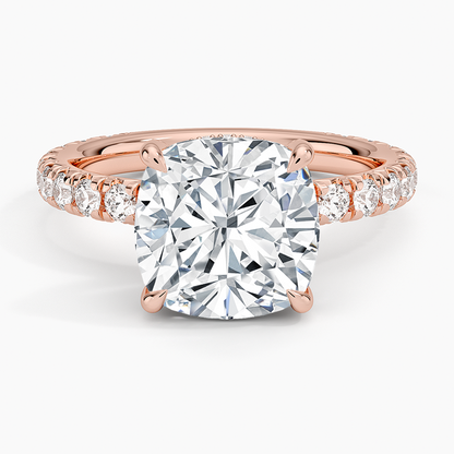 1.60 Carat Princess Halo Design Solitaire Lab Diamond Ring 18K - Florina 