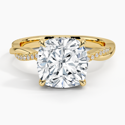 1.60 Carat Princess Halo Design Solitaire Lab Diamond Ring 18K - Florina 