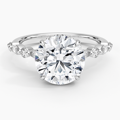 1.60 Carat Princess Halo Design Solitaire Lab Diamond Ring 18K - Florina 