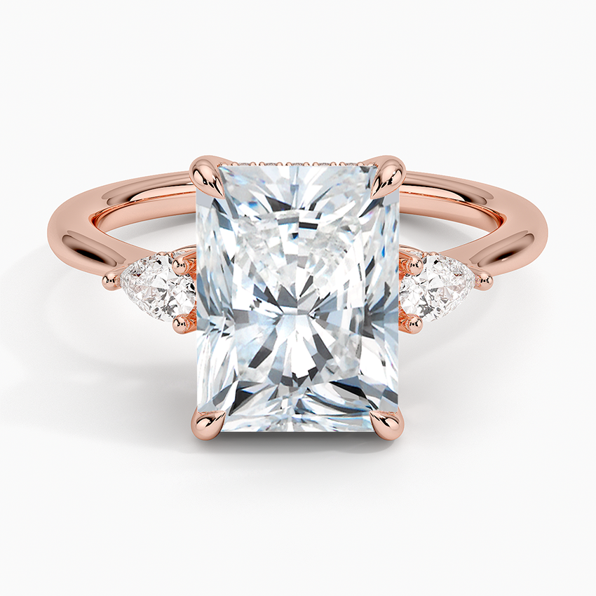 1.60 Carat Princess Halo Design Solitaire Lab Diamond Ring 18K - Florina 