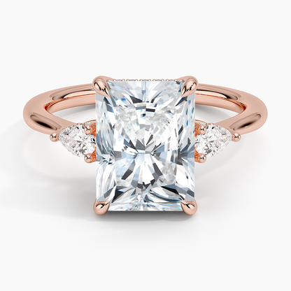 1.60 Carat Princess Halo Design Solitaire Lab Diamond Ring 18K - Florina 