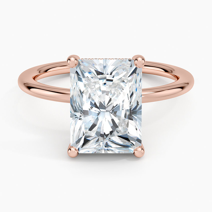 3.10 Radiant Kesim Hidden Halo Tasarım Tektaş Laboratuvar Pırlanta Yüzük - Melara