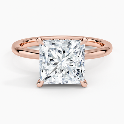 3.15 Prenses Kesim Hidden Halo Tasarım Tektaş Laboratuvar Pırlanta Yüzük - Vilora