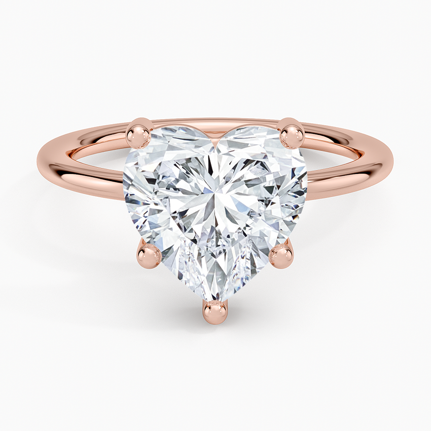 3.10 Kalp Kesim Hidden Halo Tasarım Tektaş Laboratuvar Pırlanta Yüzük - Melara