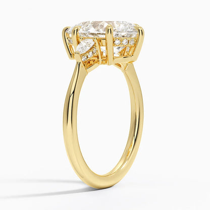 1.60 Carat Princess Halo Design Solitaire Lab Diamond Ring 18K - Florina 
